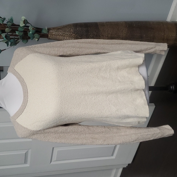 Madewell Province Cross Back Pullover Sweater in Colorblock - Picture 2 of 9